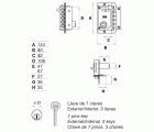 Cerradura FAC de sobreponer S 90